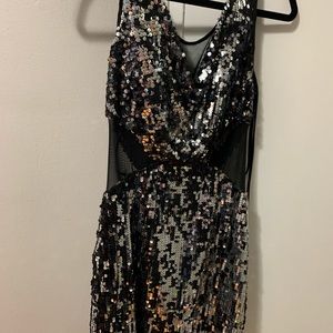 BLACK AND SILVER DRESS